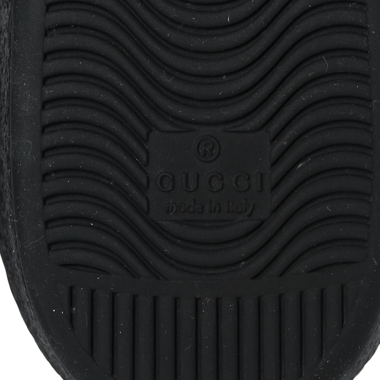Calfskin GG Tennis Embossed Mens Ace Sneakers 9.5 Black