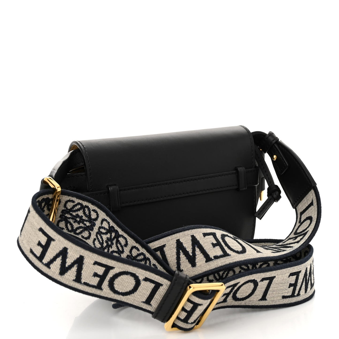Calfskin Jacquard Mini Gate Dual Bag Black