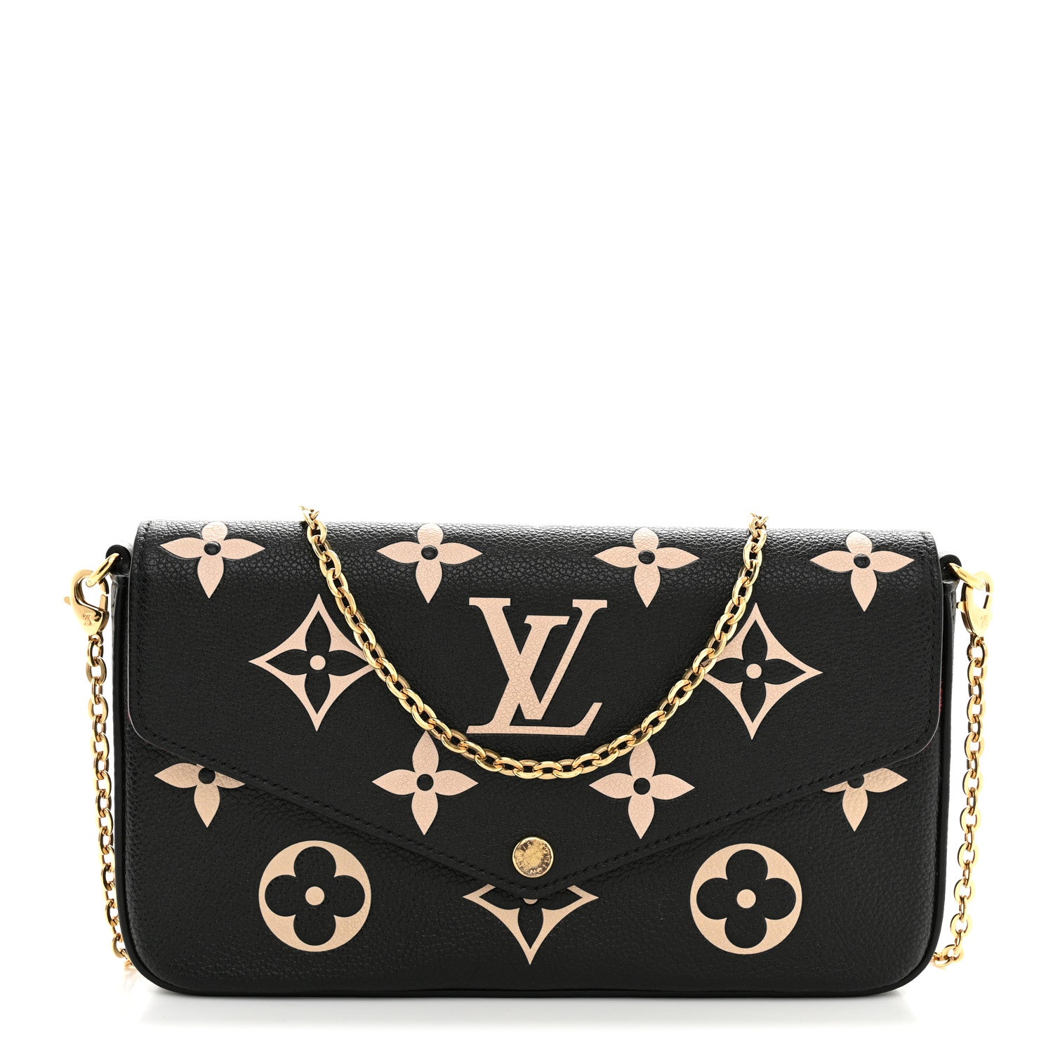 Louis Vuitton Empreinte Monogram Giant Felicie Pochette Black Beige 1 of 11