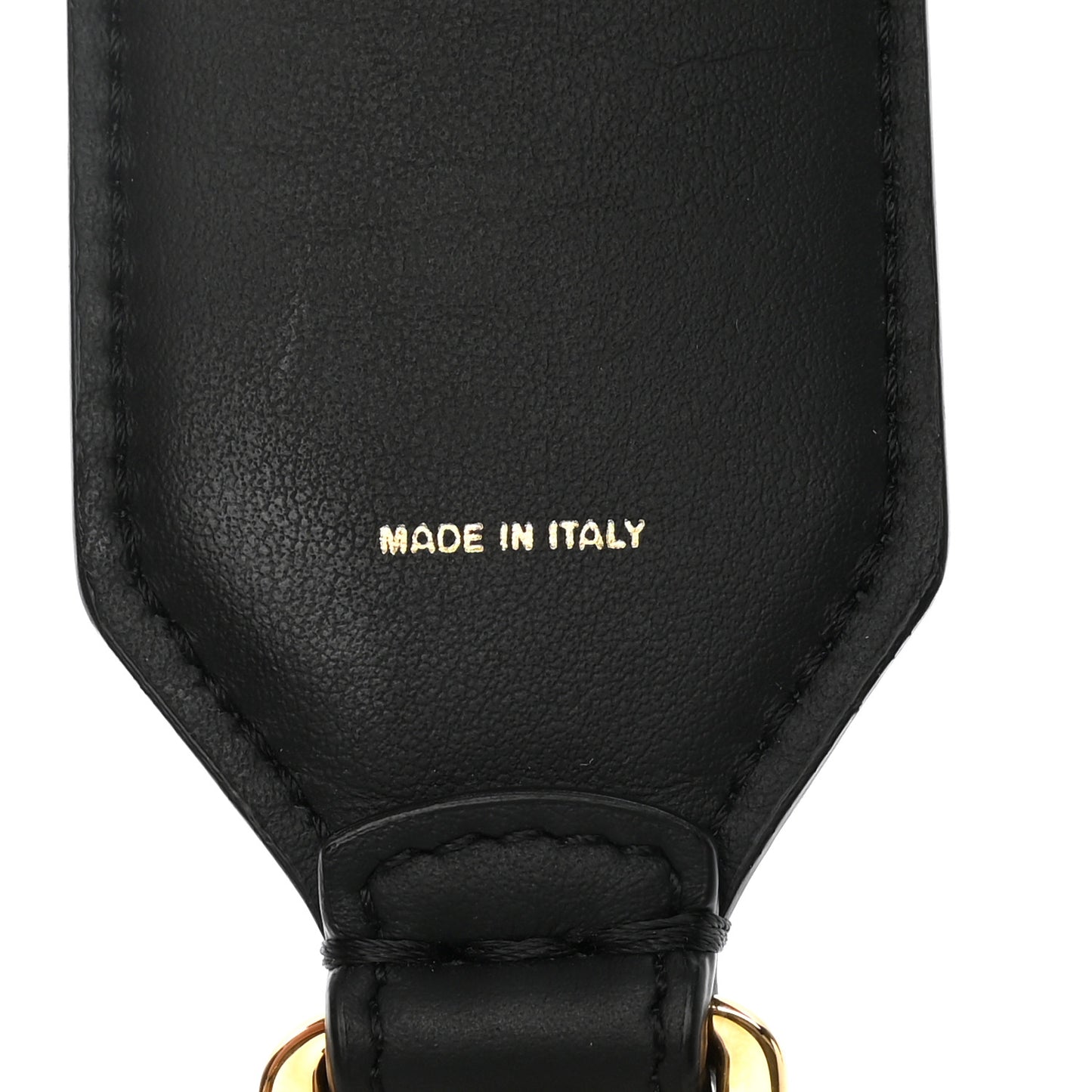 Calfskin F is Fendi FF Studded Strap Black