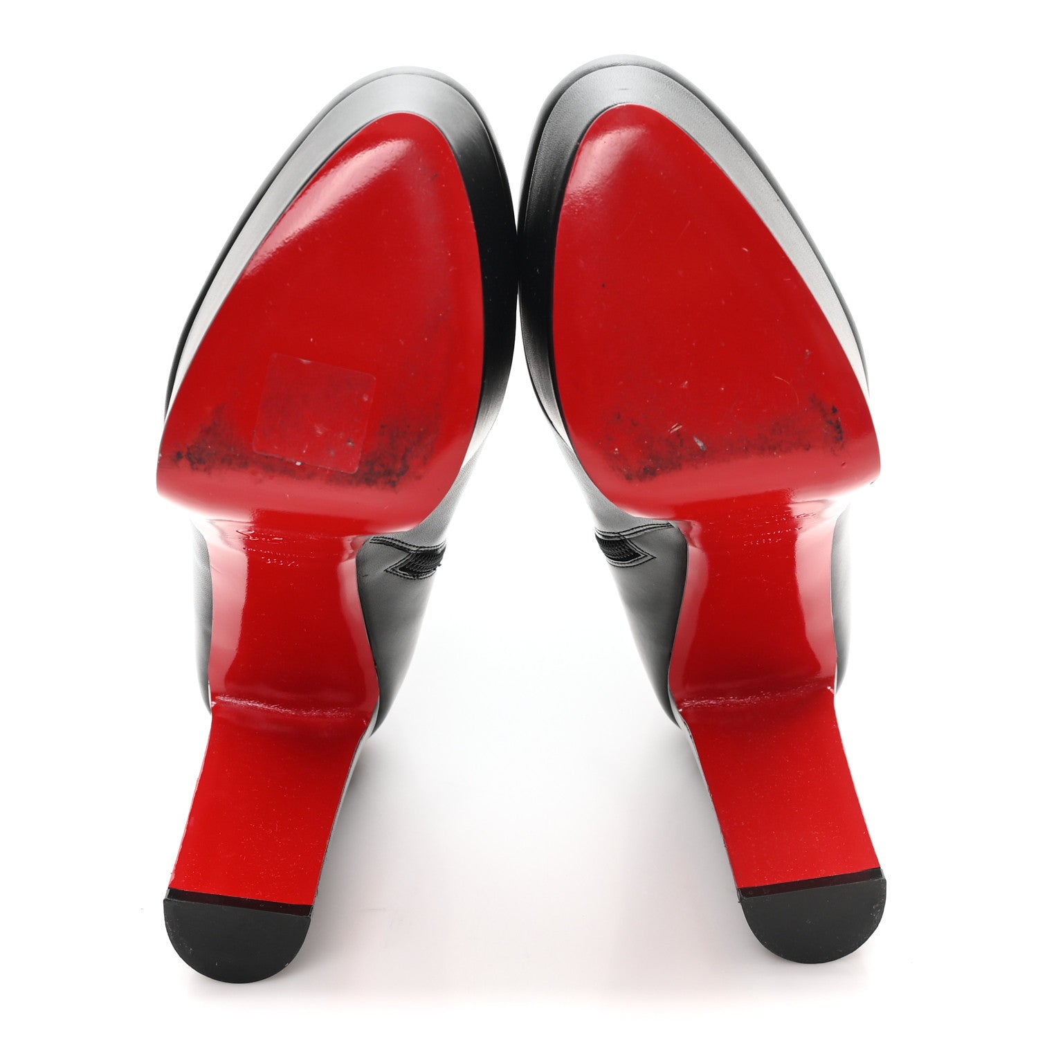 Christian Louboutin Calfskin Loo Booty 130 Ankle Boots 38.5 Black 6 of 9