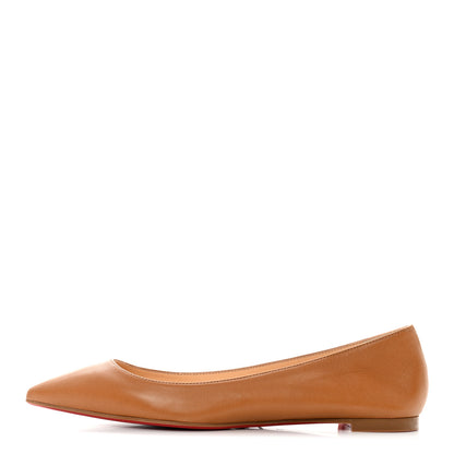 Christian Louboutin Shiny Nappa Ballalla Flats 37 Cafe Creme 1 of 9