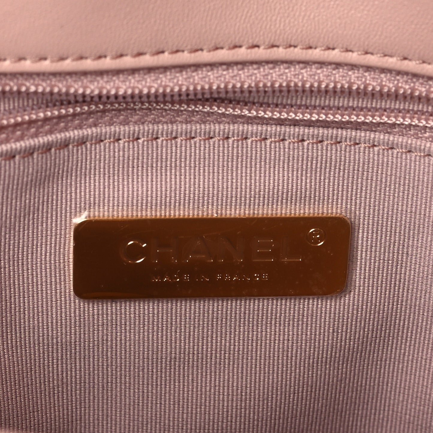 Lambskin Quilted Medium Chanel 19 Flap Light Pink