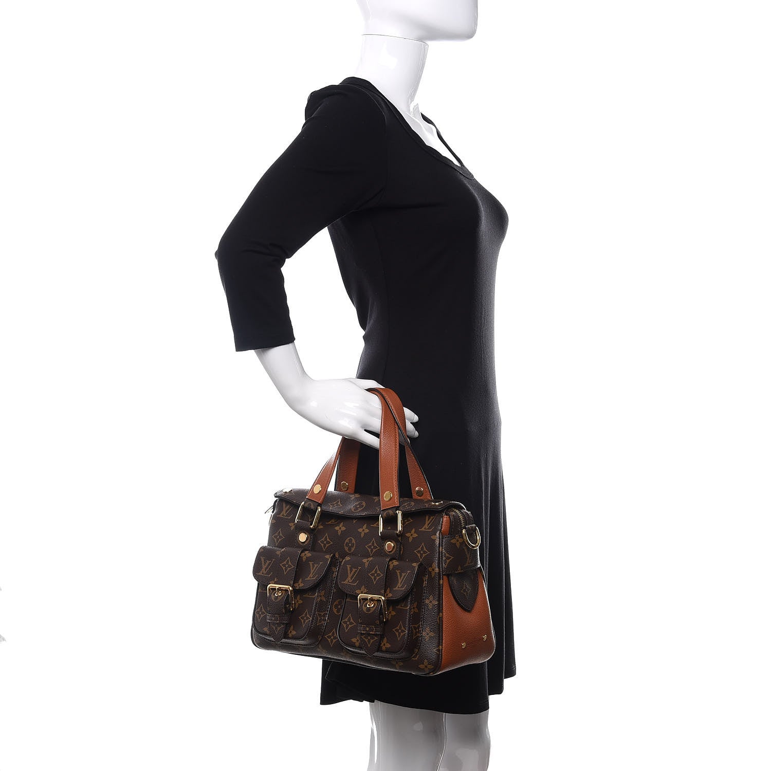 Louis Vuitton Monogram Manhattan NM Caramel 3 of 10