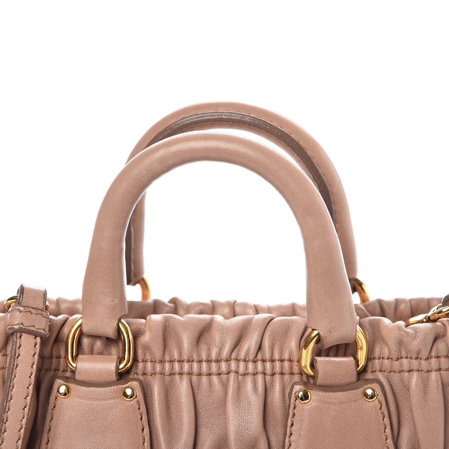 Nappa Gaufre Mini Crossbody Bag Cammeo