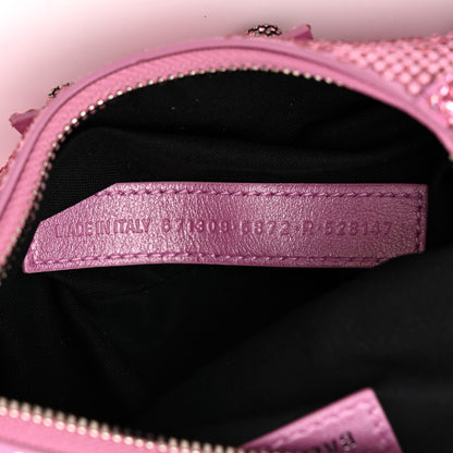 Balenciaga Strass Suede Le Cagole Shoulder Bag XS Taffy Light Pink 8 of 12