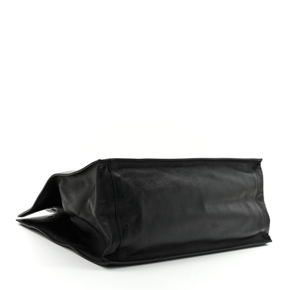 Saint Laurent Smooth Calfskin Rive Gauche Small Tote Black 4 of 10