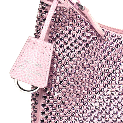Prada Satin Crystal Mini Re-Edition 2000 Bag Alabastro 7 of 11