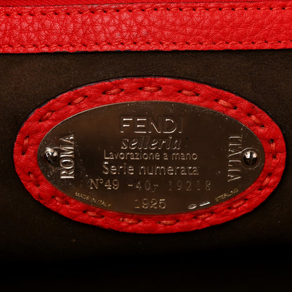 Fendi Cuoio Romano Selleria Mini Adele 1328 Bag Papavero 6 of 10