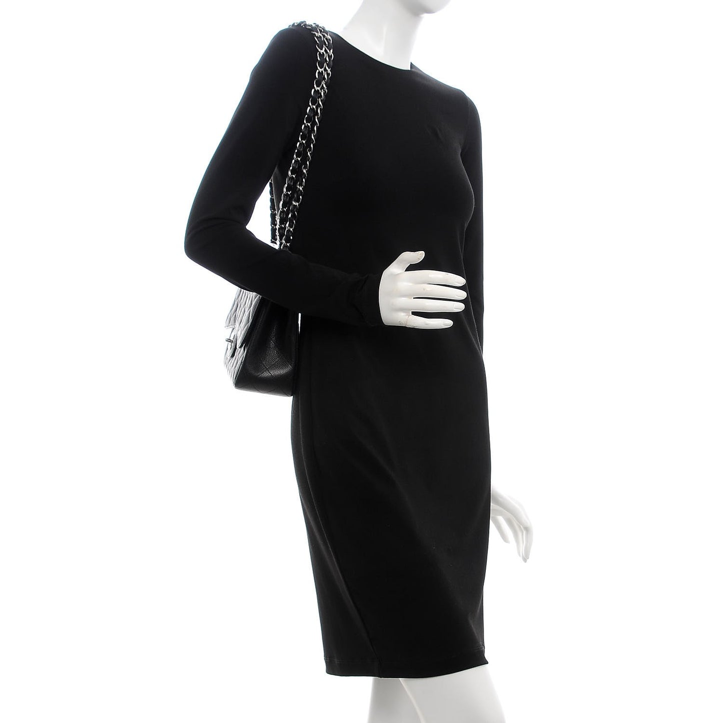 Caviar Quilted Jumbo Single Flap Black