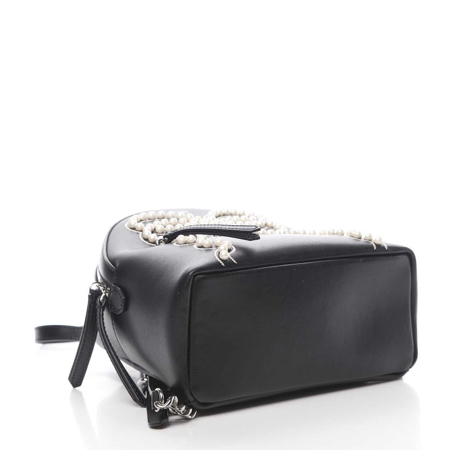 Vitello Liberty Pearl Romantic Bow Mini Backpack Black