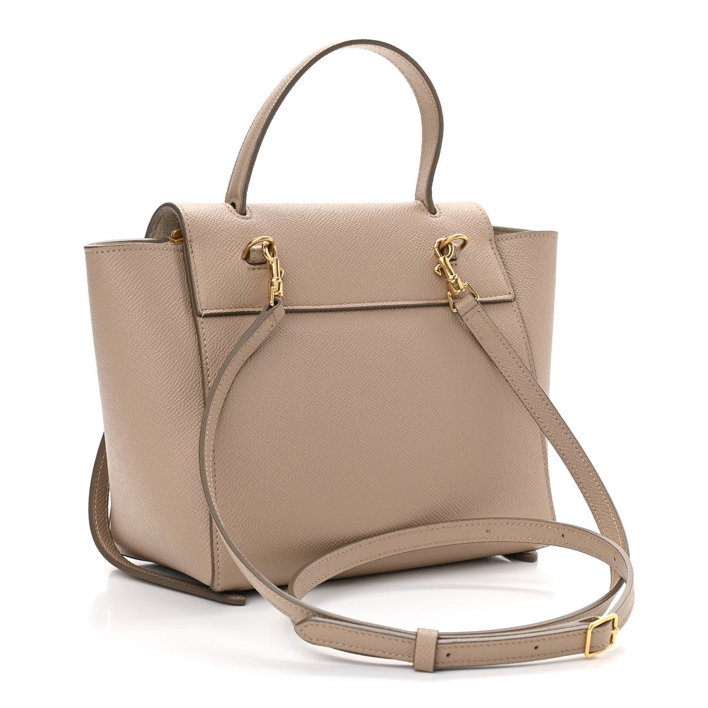 Grained Calfskin Nano Belt Bag Light Taupe