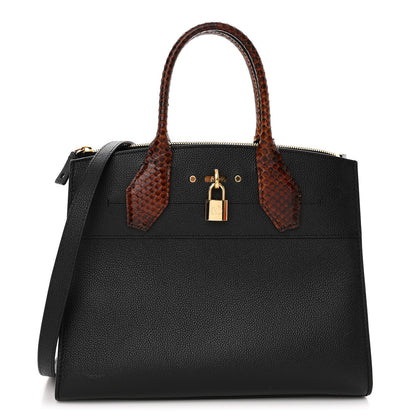 Louis Vuitton Taurillon Snakeskin City Steamer Black 1 of 12