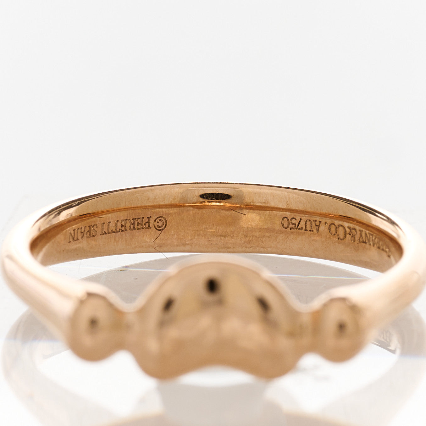 Tiffany 18K Rose Gold Elsa Peretti Bean Ring 53 6.25 4 of 6