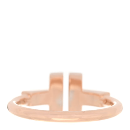 Tiffany 18K Rose Gold Black Onyx T Wire Ring 52 6 3 of 5