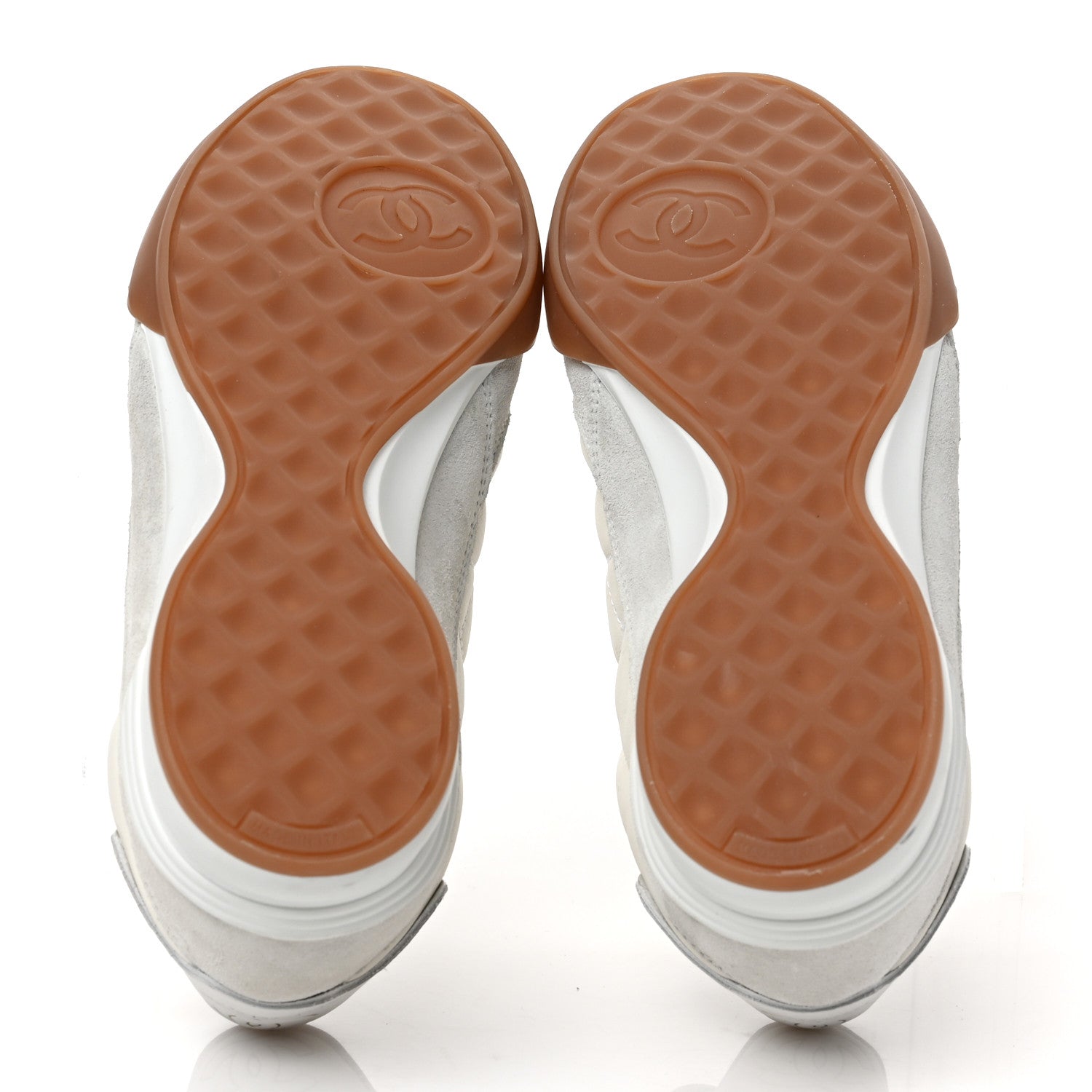 Chanel Suede Calfskin Quilted Sneakers 36 White 5 of 9