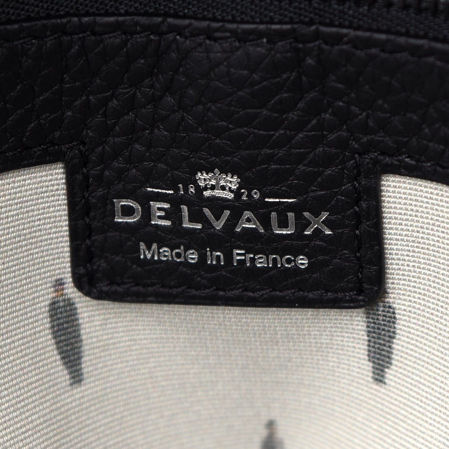 Delvaux Grained Calfskin D-off Black White 6 of 10