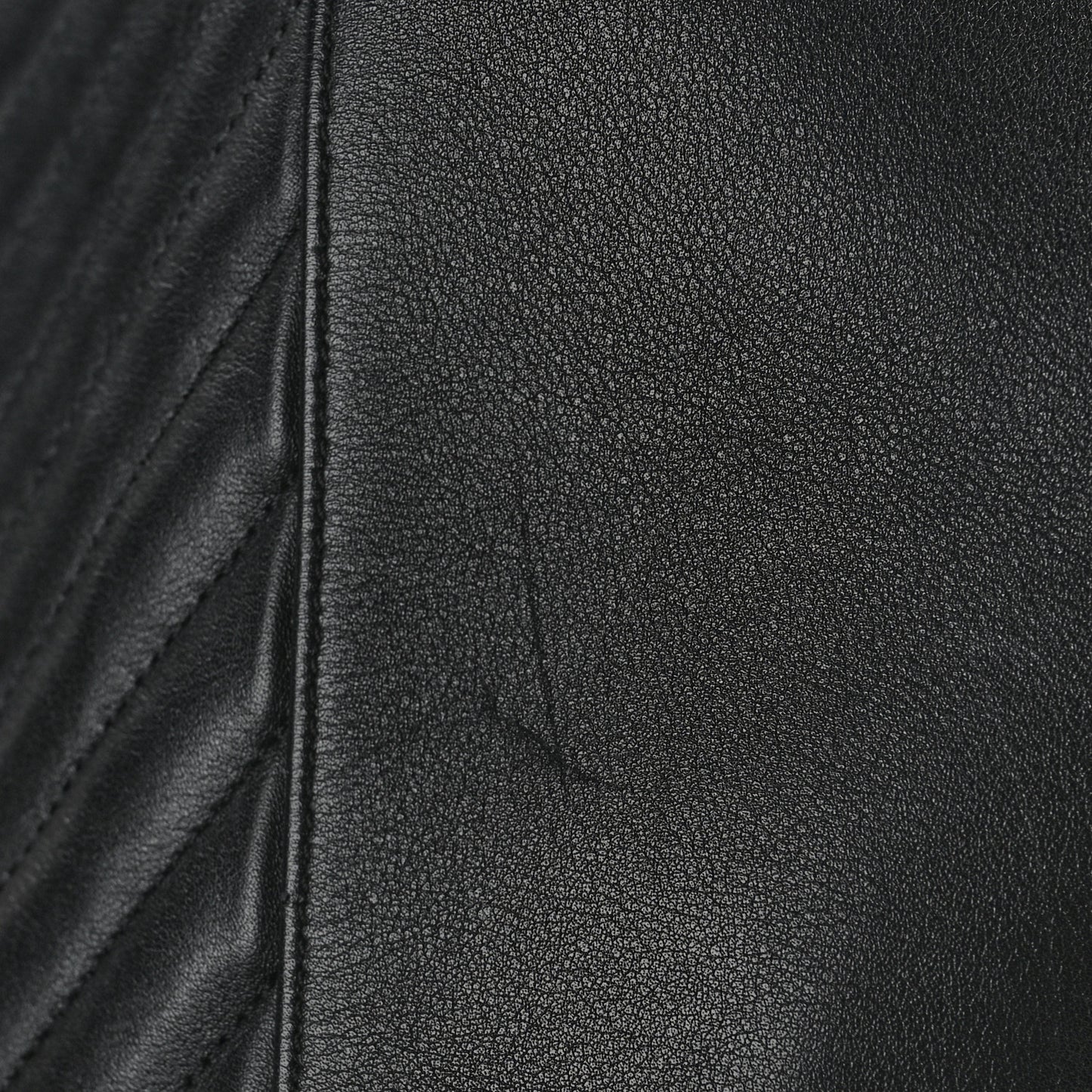 Calfskin Quilted Large Daily Shopping Bag Black