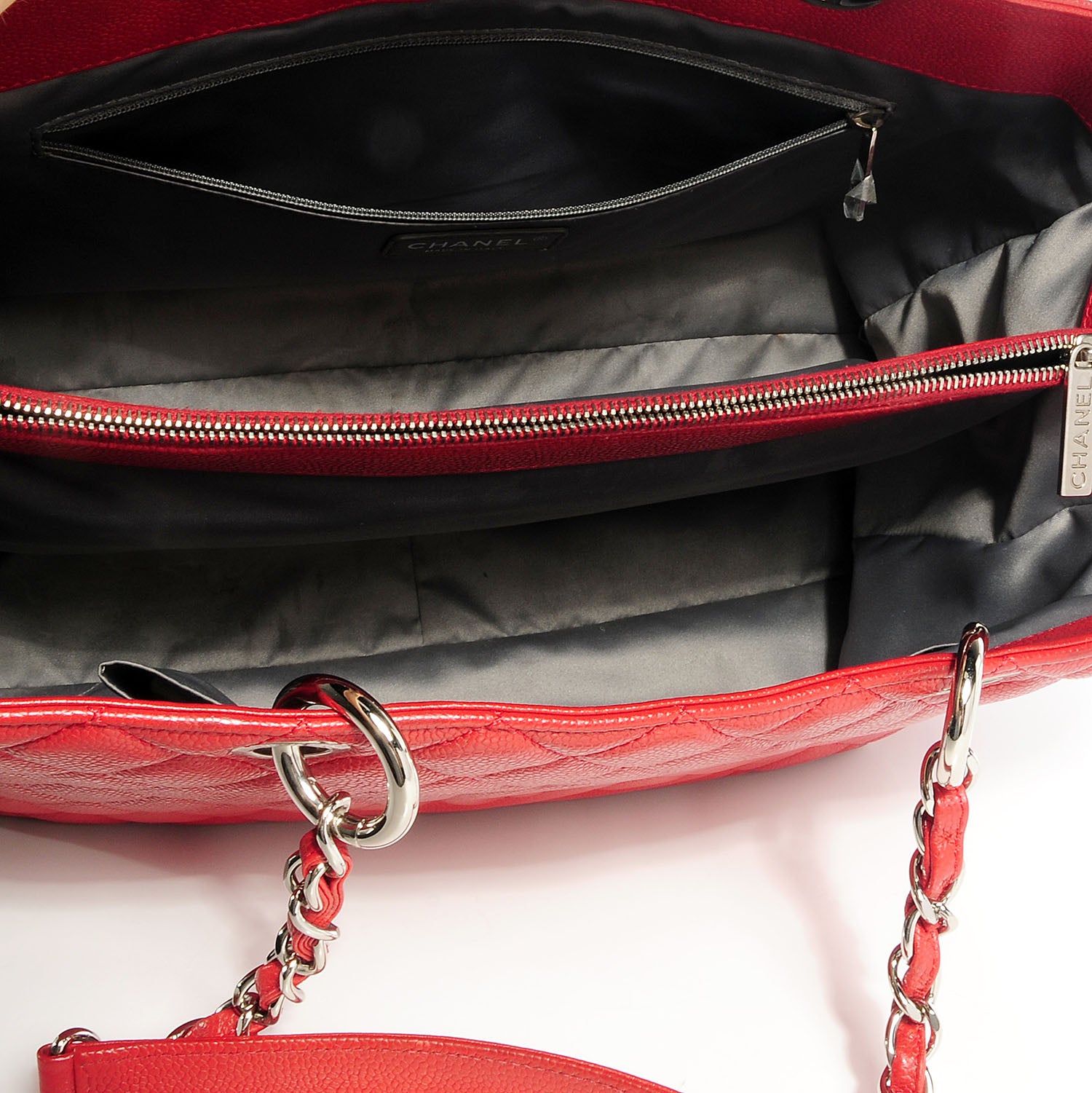 Chanel Caviar XL Grand Shopping Tote GST Red 7 of 10