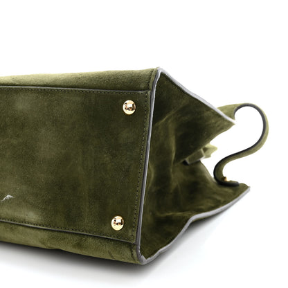 Fendi Camoscio Glazed Fabric FF 1974 Large Peekaboo X-Lite Amazzonia Mogano Panna 9 of 10