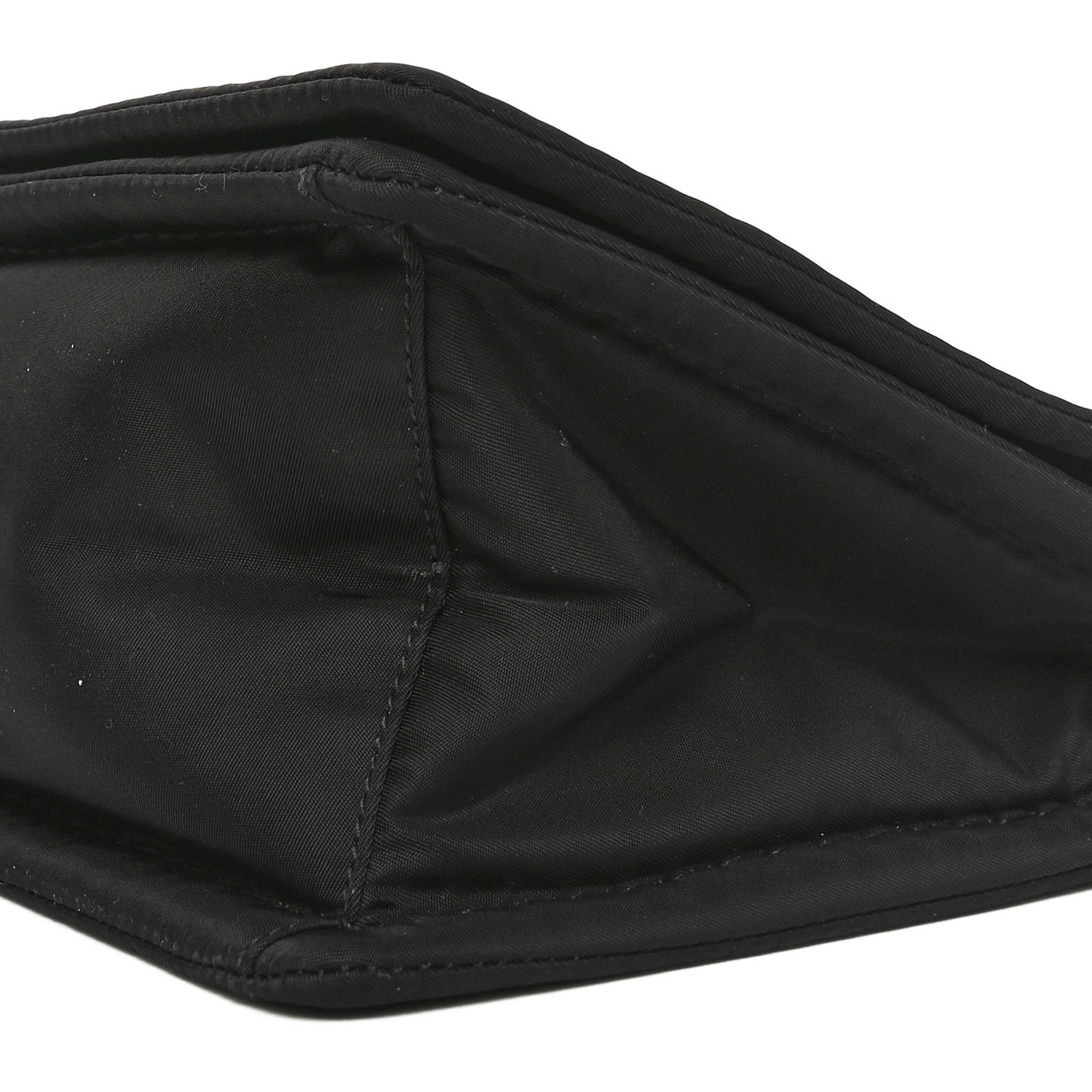 Tessuto Nylon Crystal Chain Flap Shoulder Bag Black