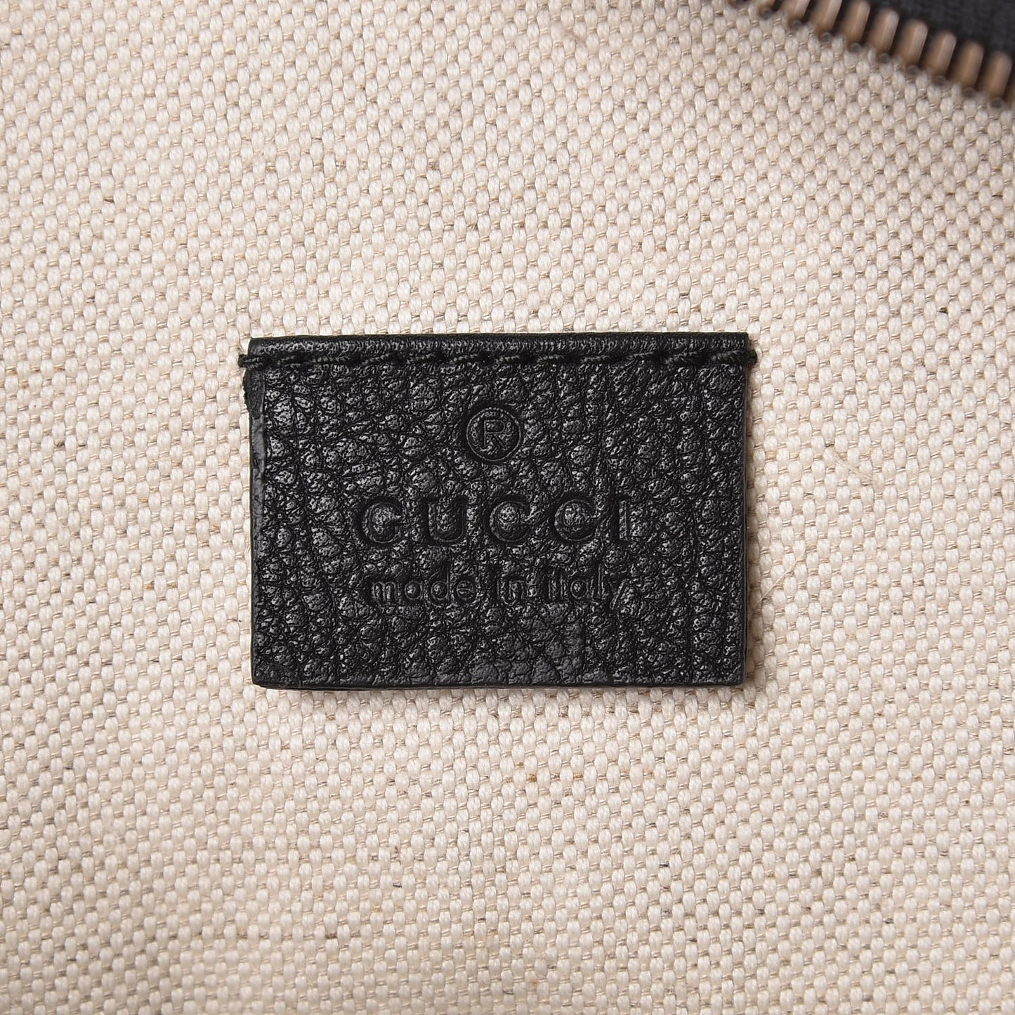 Grained Calfskin Logo Belt Bag Black