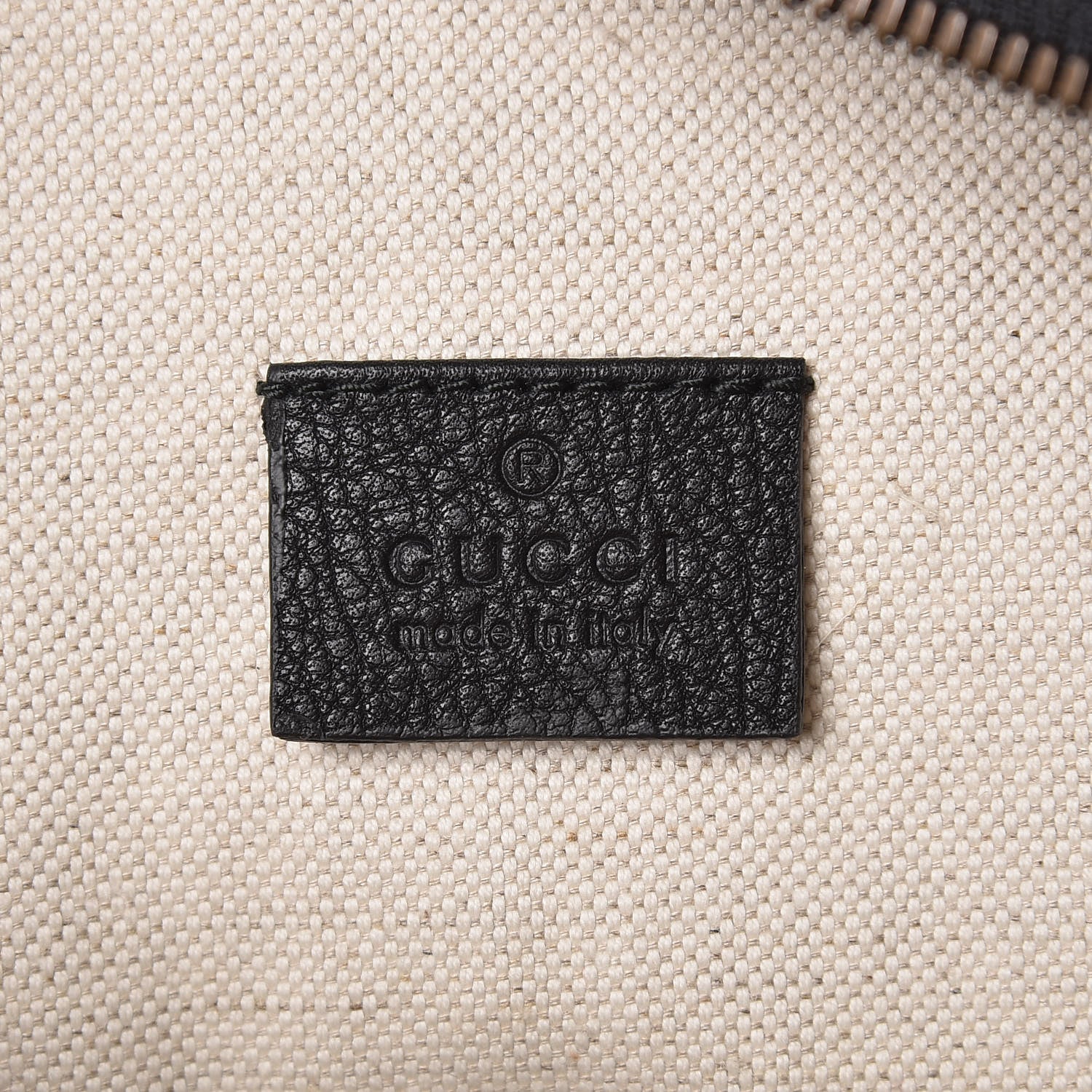 Gucci Grained Calfskin Logo Belt Bag Black 6 of 9