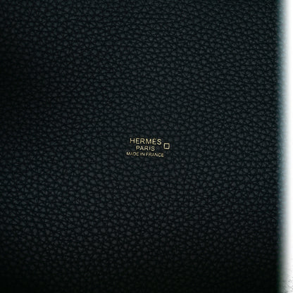 Hermes Taurillon Clemence Matte Alligator Picotin Lock Touch 22 MM Vert Bosphore 6 of 9