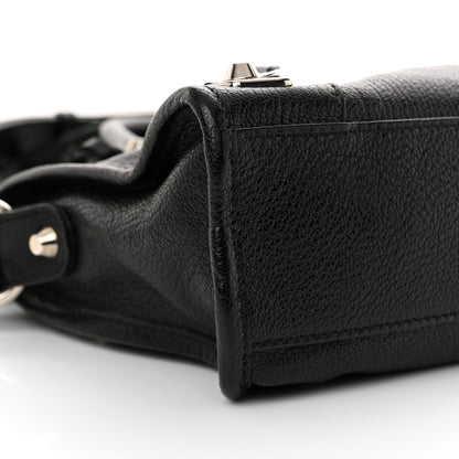 Balenciaga Chevre Silver Metallic Edge Hardware Mini City Black 10 of 11