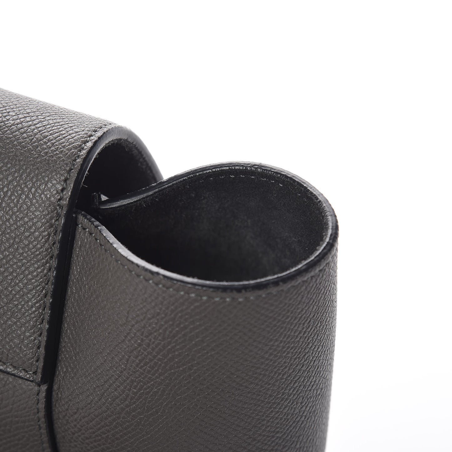 Grained Calfskin Mini Belt Bag Grey