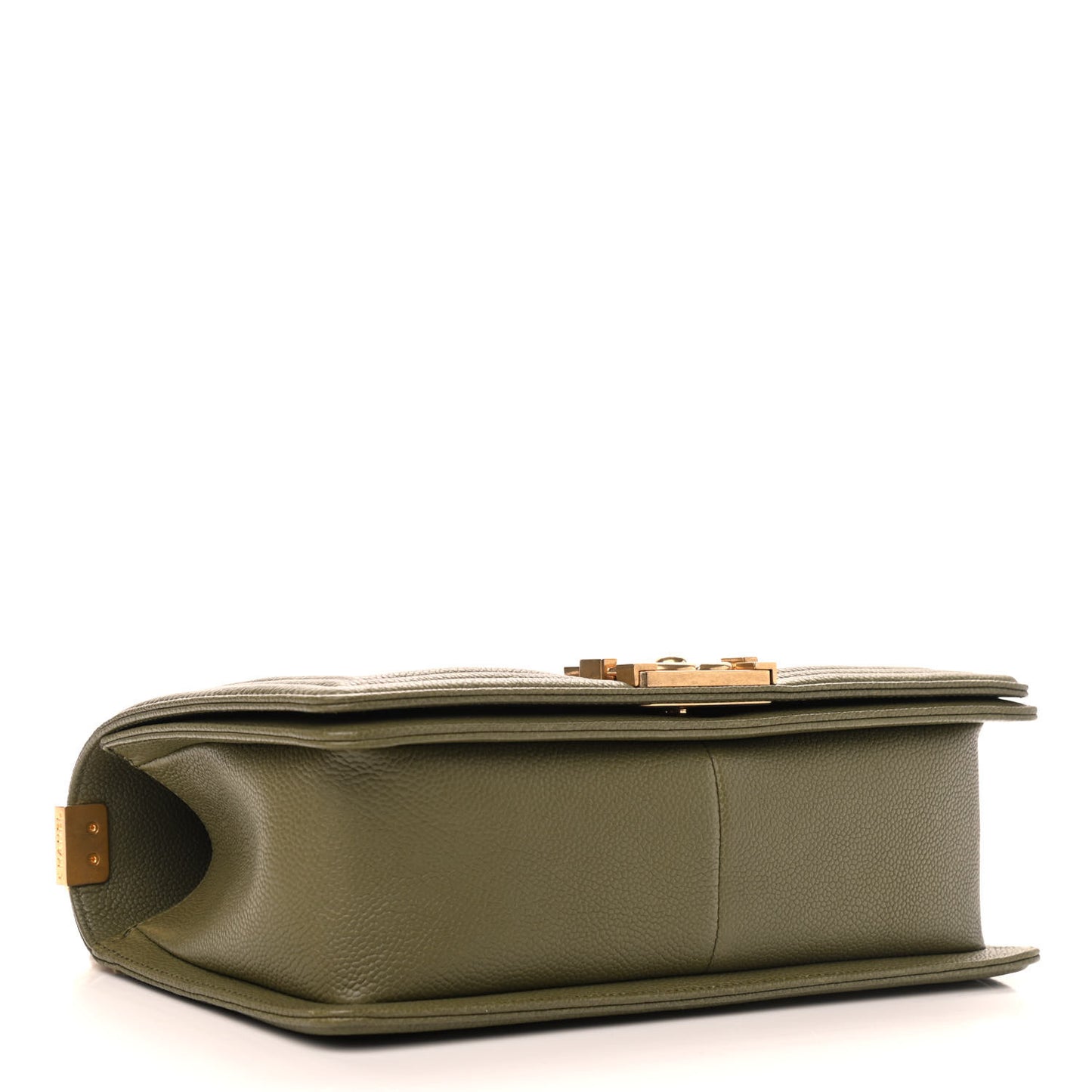 Caviar Quilted Medium Boy Flap Khaki