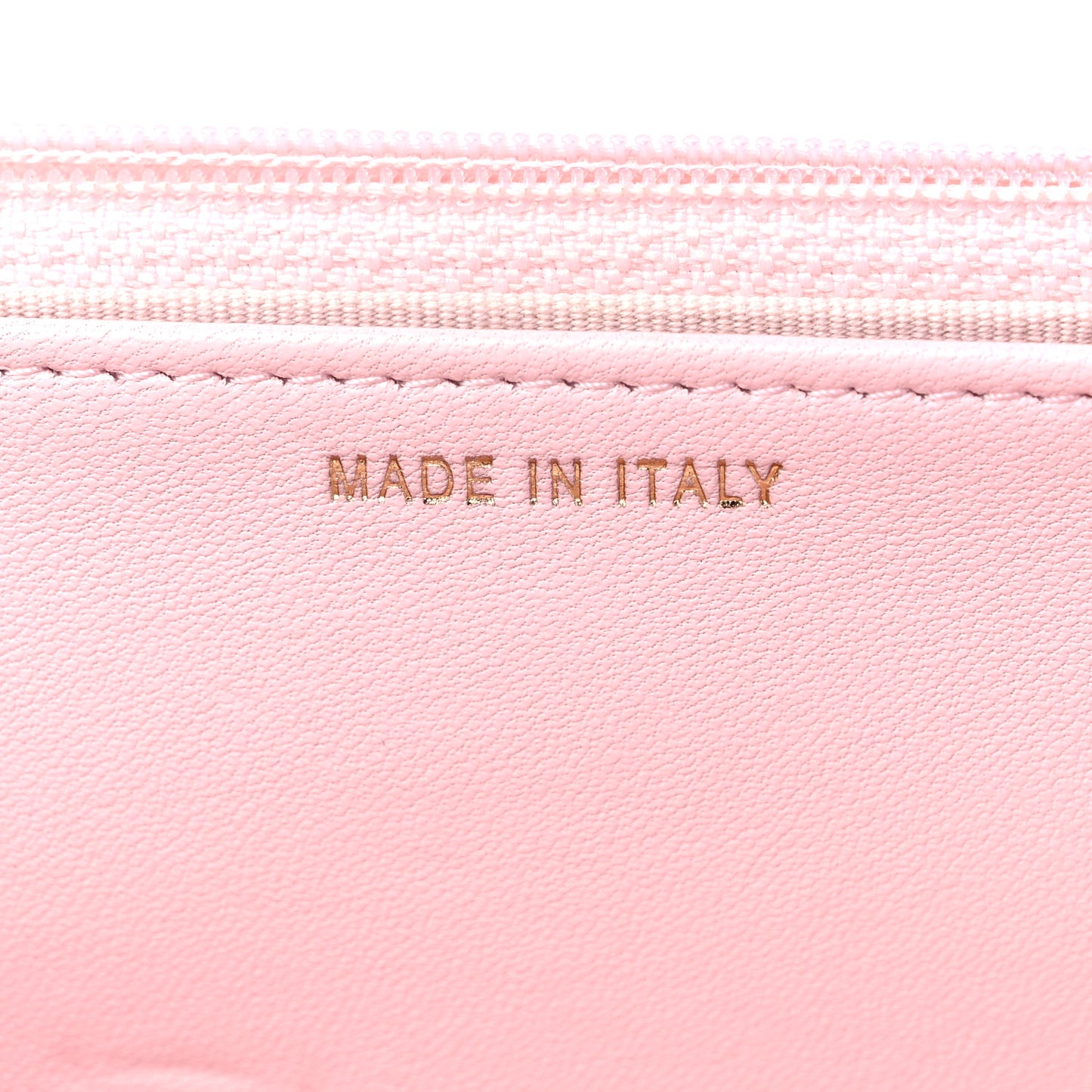 Lambskin Quilted Trendy CC Wallet On Chain WOC Pink