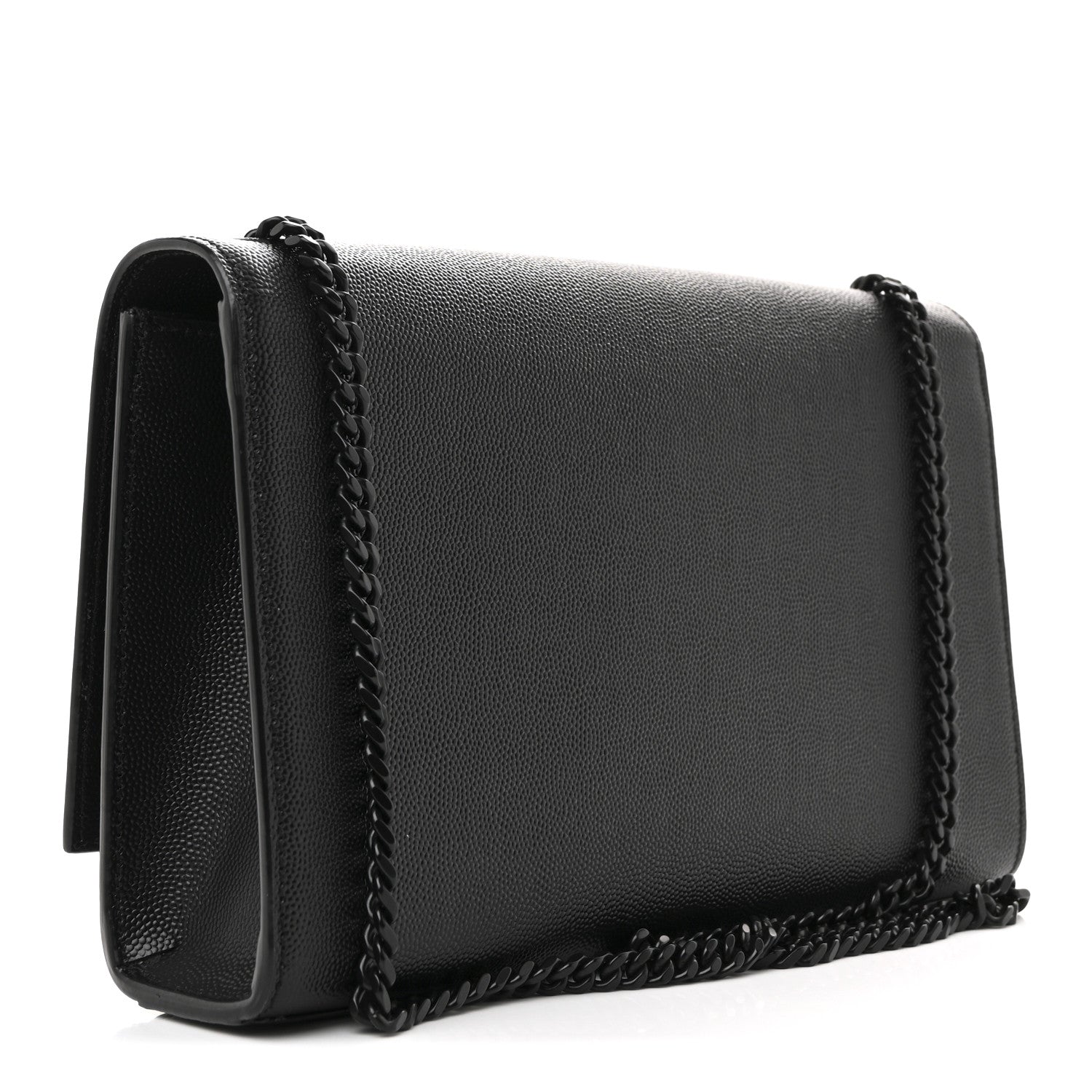 Saint Laurent Grain De Poudre Medium Classic Monogram Monochrome Kate Satchel Black 3 of 13