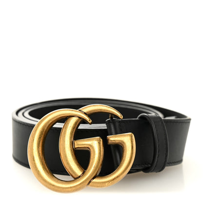 Gucci Calfskin Double G 30mm Belt 85 34 Black 1 of 5