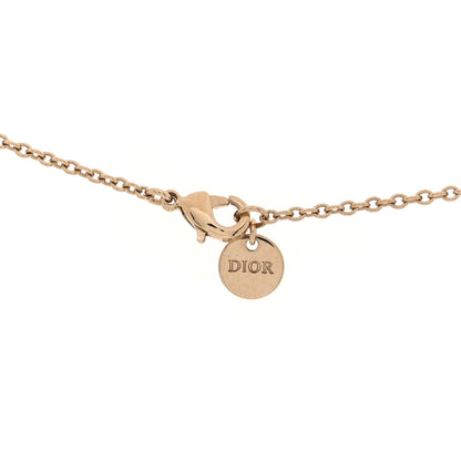 Christian Dior Metal Crystal Clair D Lune Necklace Gold 3 of 3