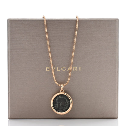 Bulgari 18K Rose Gold Monete Coin Pendant Necklace 6 of 6