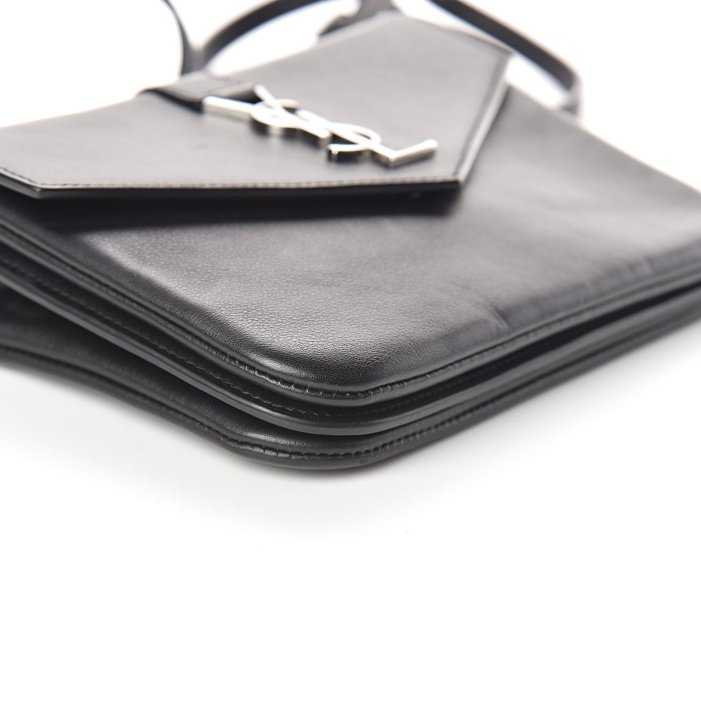 Calfskin Monogram Tri Pocket Crossbody Bag Black