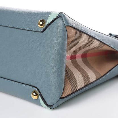 Burberry Calfskin Medium Bi-Color Banner Tote Celadon Blue Turquoise 9 of 9