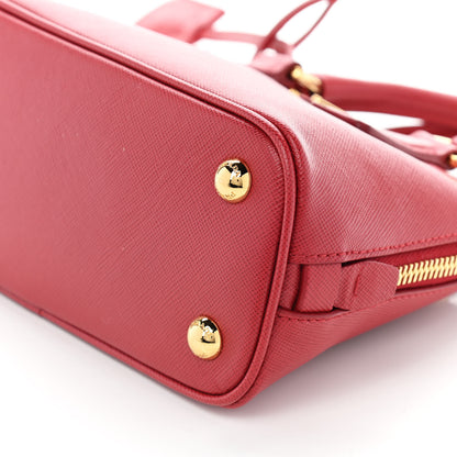 Prada Saffiano Lux Mini Promenade Tote Fuoco 9 of 10