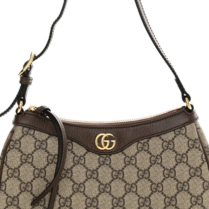 Gucci GG Supreme Monogram Textured Dollar Calfskin Small Ophidia Hobo Beige Ebony New Acero 8 of 13