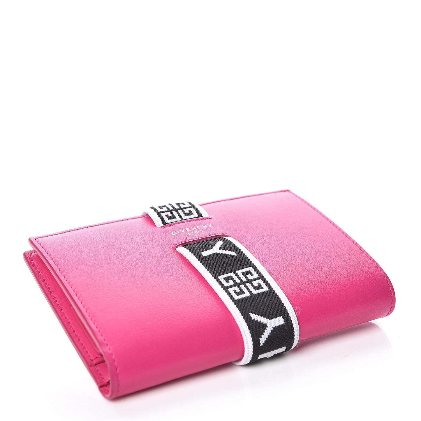 Calfskin Urban Medium Logo Flap Wallet Cyclamen