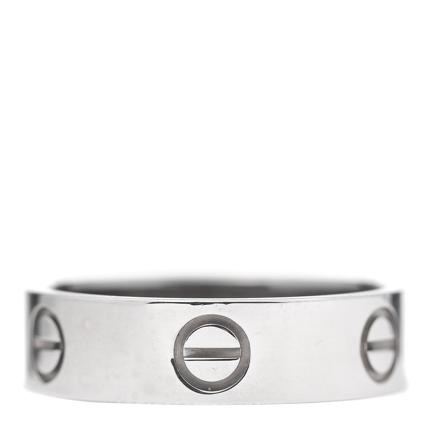 Cartier 18K White Gold 5.5mm LOVE Ring 56 7.5 3 of 5