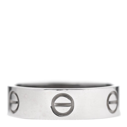 Cartier 18K White Gold 5.5mm LOVE Ring 56 7.5 3 of 5