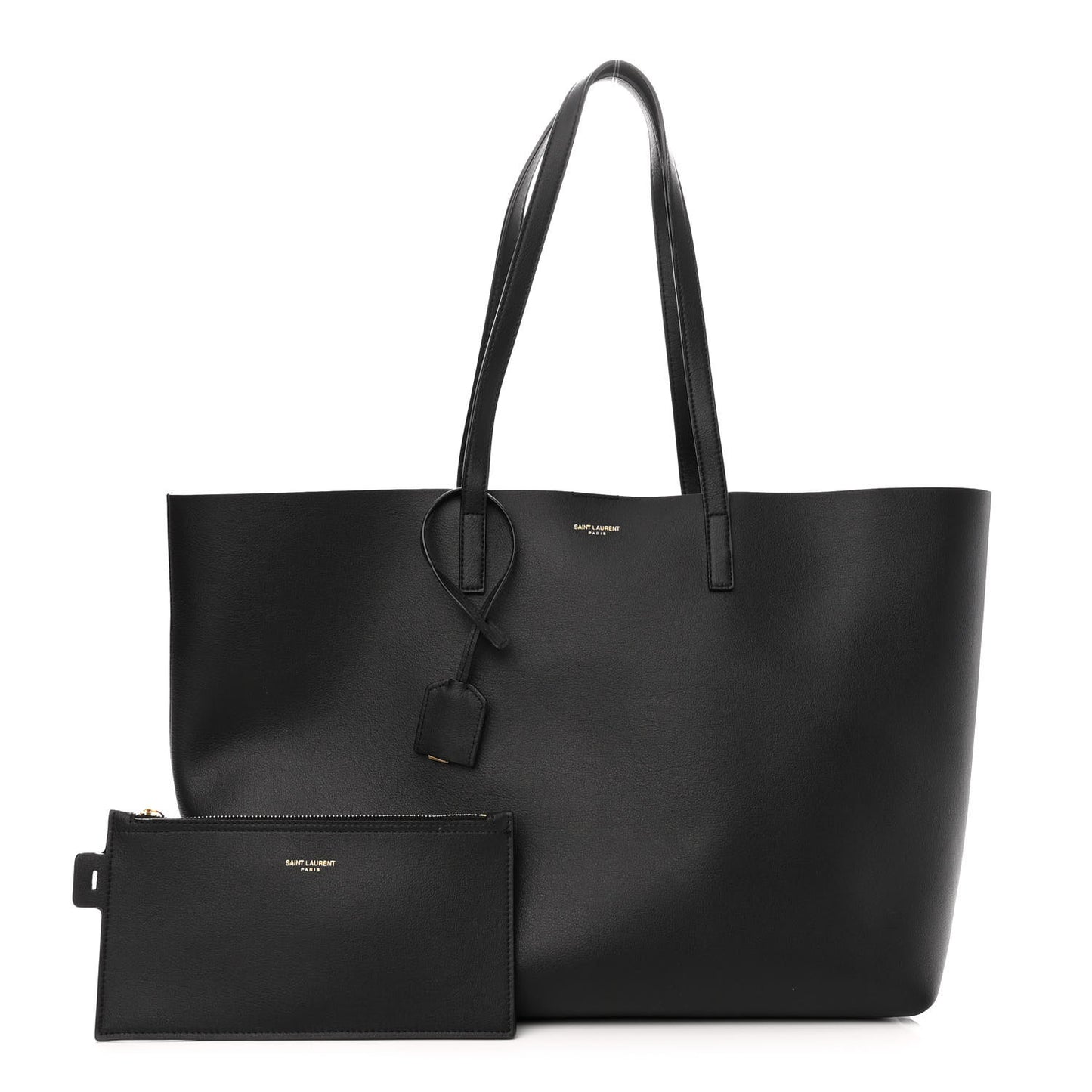 Calfskin Large Shopping Tote Black