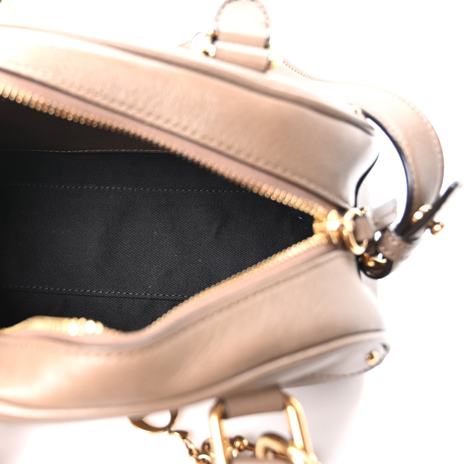 Chloe Calfskin Small Charms Bowling Bag Deep Taupe 5 of 11