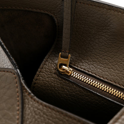 Celine Crisped Calfskin Large Tie Knot Tote Dark Khaki 16 of 17