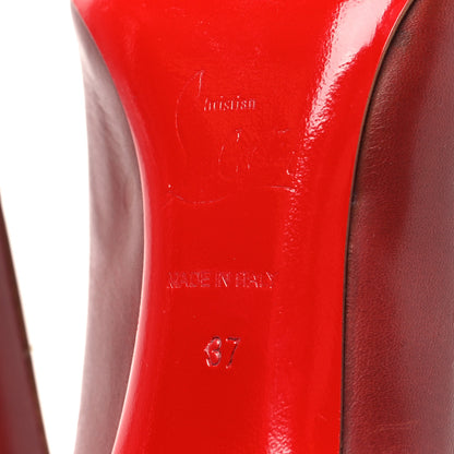 Christian Louboutin Nappa Pigalle Follies Pumps 37 Burgundy 6 of 9