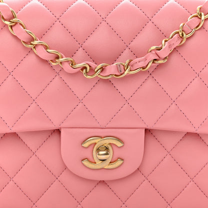 Chanel Lambskin Quilted Medium Double Flap Rose Pink 8 of 14