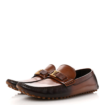 Louis Vuitton Smooth Calfskin Hockenheim Moccasin Loafers 9 Brown 4 of 10