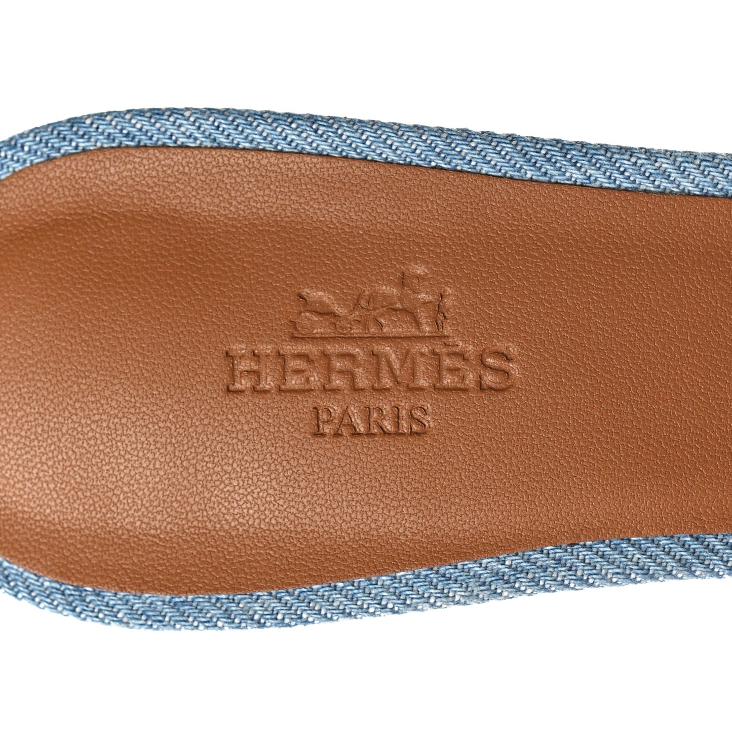 Denim Fringe Oasis Sandals 37 Bleu Clair